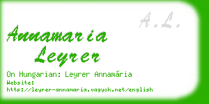 annamaria leyrer business card